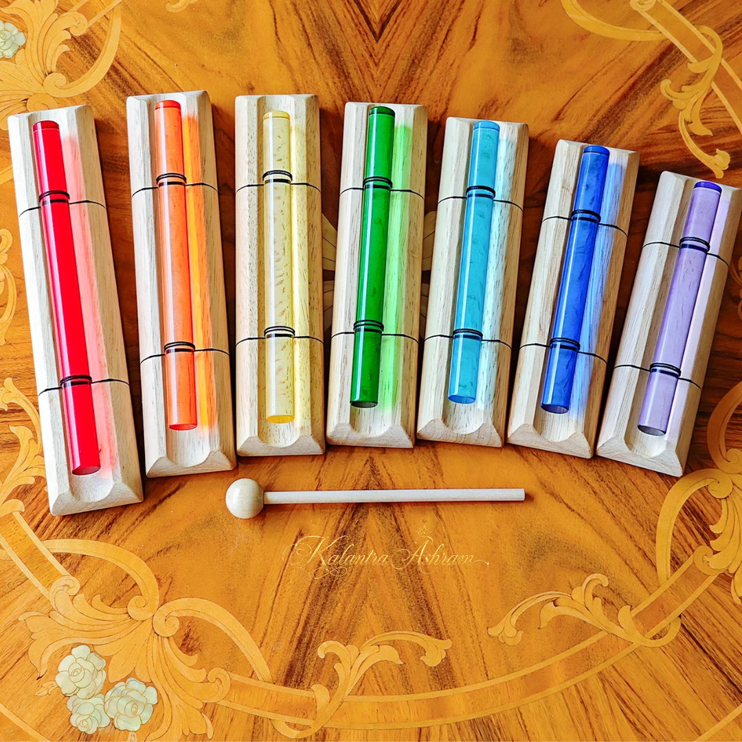 Chakra Coloured Crystal Chimes Set
