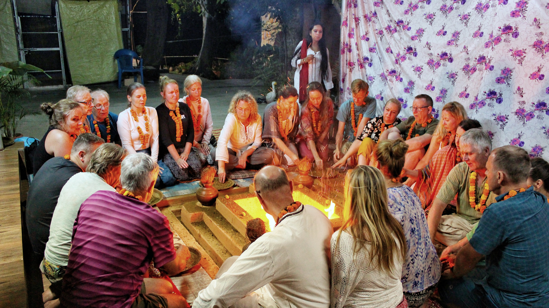 Evening gathering and conversation