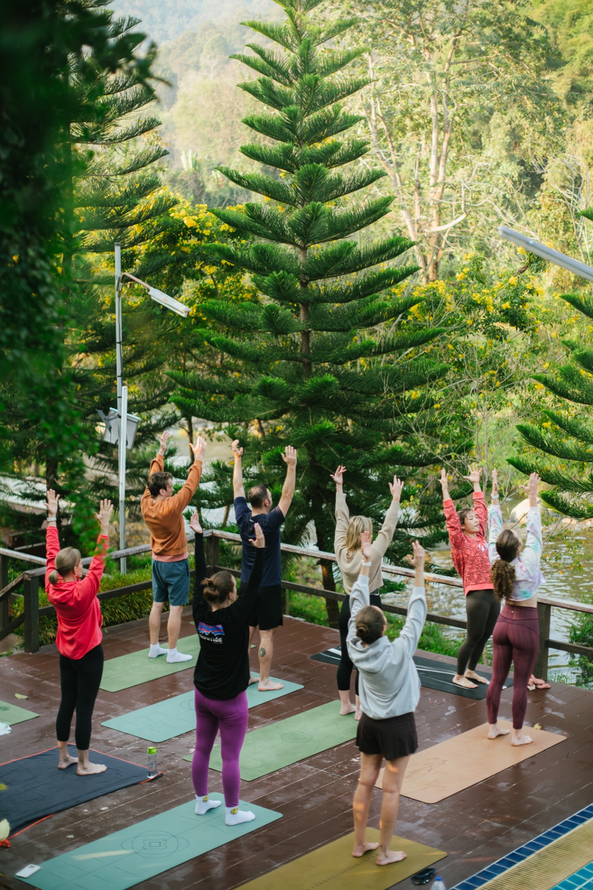Yoga practice in the Himalayas